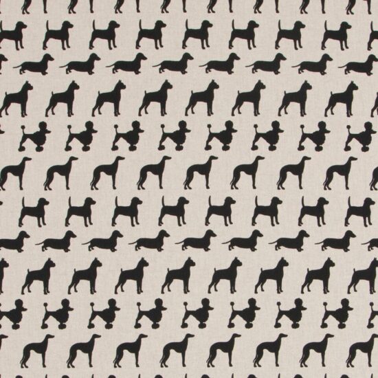 Doggy Linen Canvas Fabric