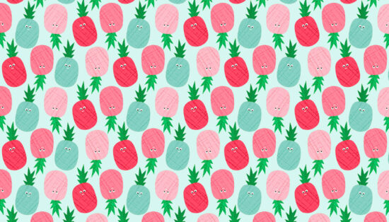 Fruity Friends Pineapple Makower Fabric