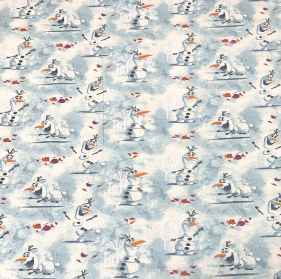 Frozen Olaf Watercolour Disney Cotton Fabric