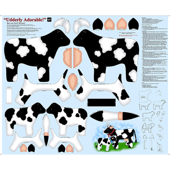 Sew N Go Udderly Adorable Cow Panel