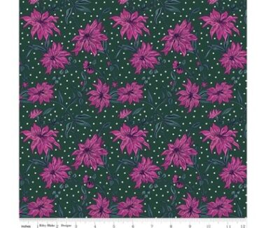 Liberty Fabric Poinsettia Seasons Greetings