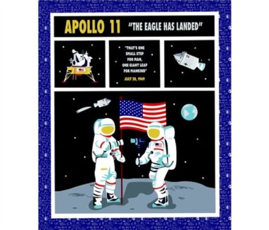 Apollo 11 The Eagle Has Landed Riley Blake Panel