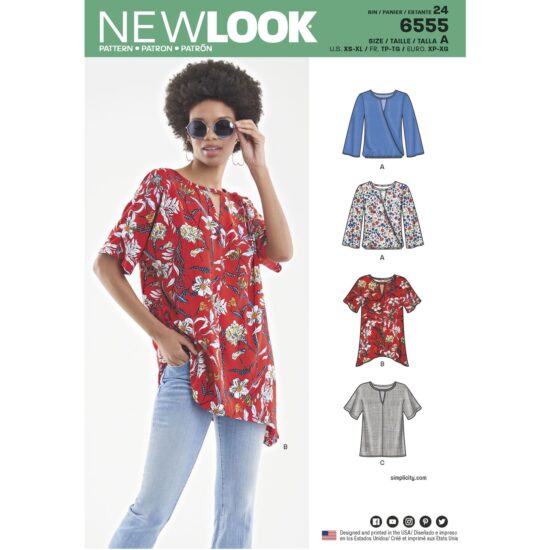 New Look Pattern 6555 Womens Keyhole Shirt