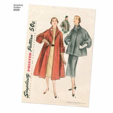 Simplicity 8509 Vintage Coat/Jacket Sewing Pattern
