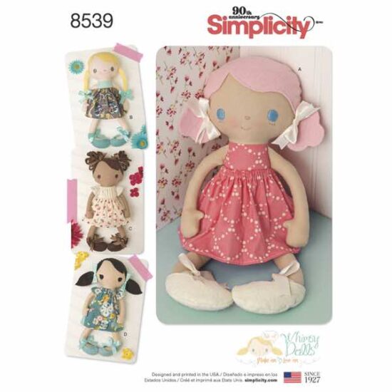 Simplicity 8539 15inch Doll Sewing Pattern