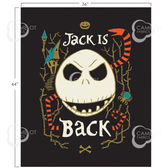 Jack Is Back Panel Disney Nightmare Before Christmas Fabric