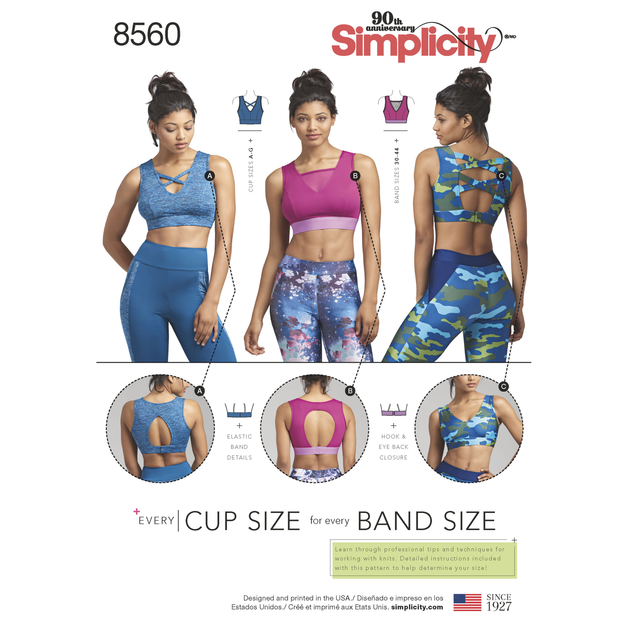 Simplicity Pattern 8560 Women's' Knit Sports Bras – Remnant House Fabric
