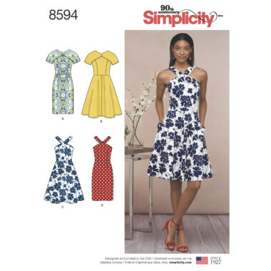 Simplicity Sewing Pattern 8330 Formal Halter Dress, Evening Gown