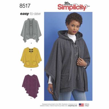 Simplicity 8517 Poncho Sewing Pattern