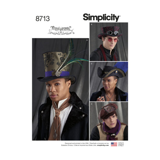 Simplicity 8713 Mens Hat Sewing Pattern