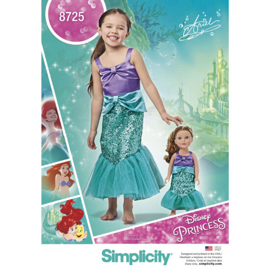 Simplicity 8725 Disneys Ariel Costume Sewing Pattern