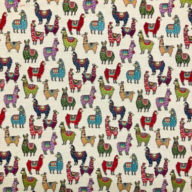 New World Little Llamas Tapestry Fabric