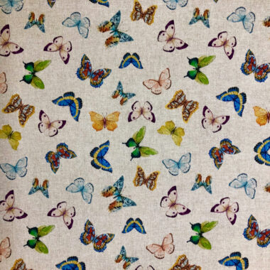 Exotic Butterfly Digital Linen Style Cotton Canvas