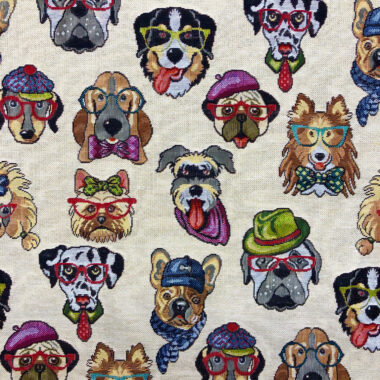 New World Tapestry Dogs Fabric