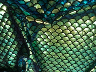 Mermaid Fish Scale Tail 4 Way Spandex Fabric