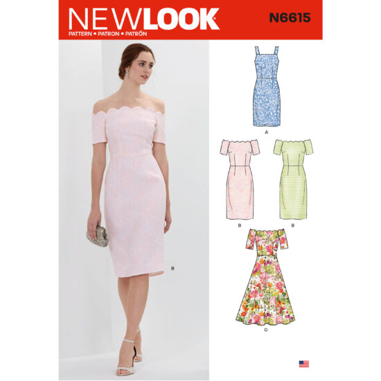 New Look 6615 Womens Dress Sewing Pattern