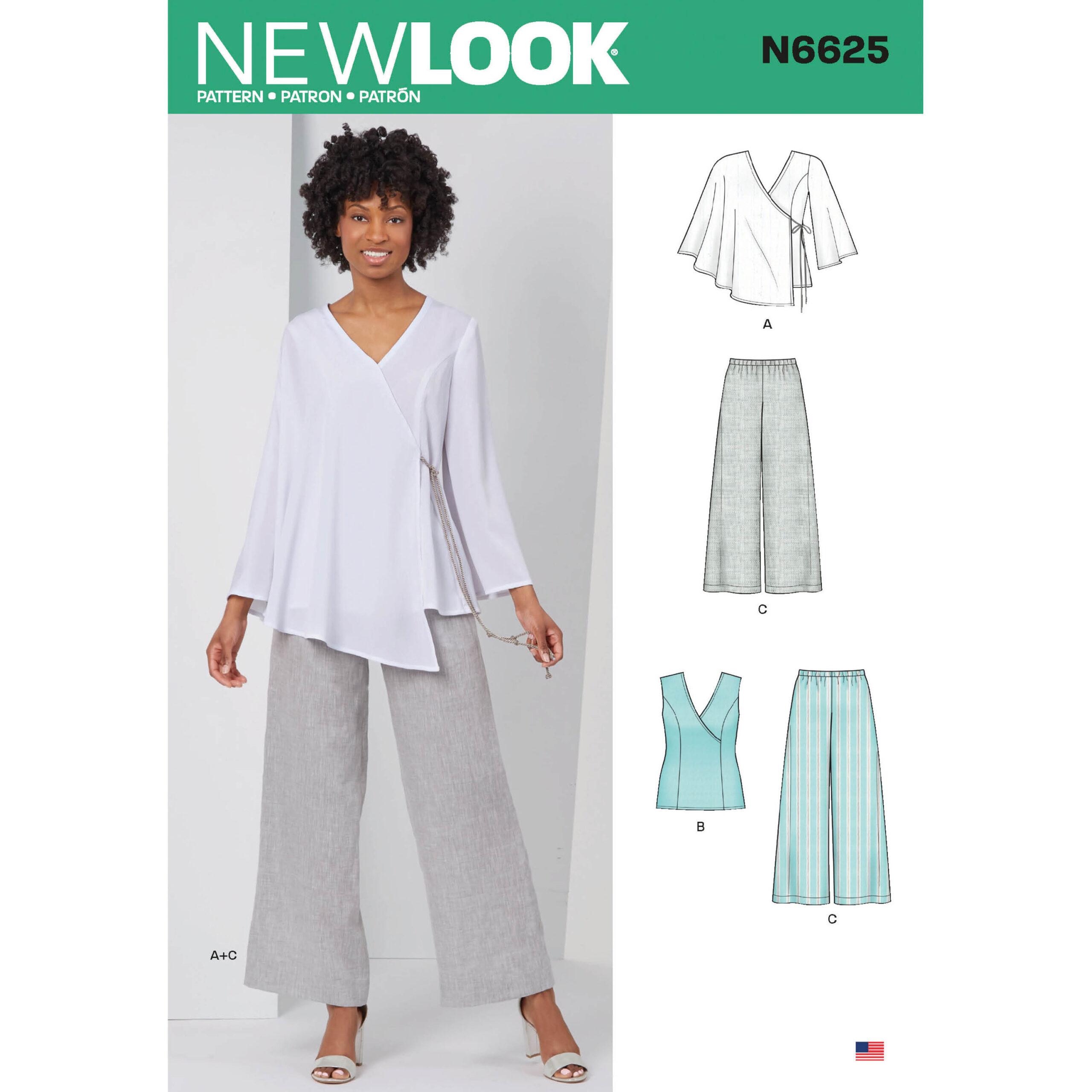New Look 6625 Womens Top and Trousers Sewing Pattern – Remnant House Fabric