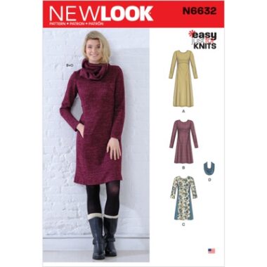 New Look 6632 Misses Dress Sewing Pattern