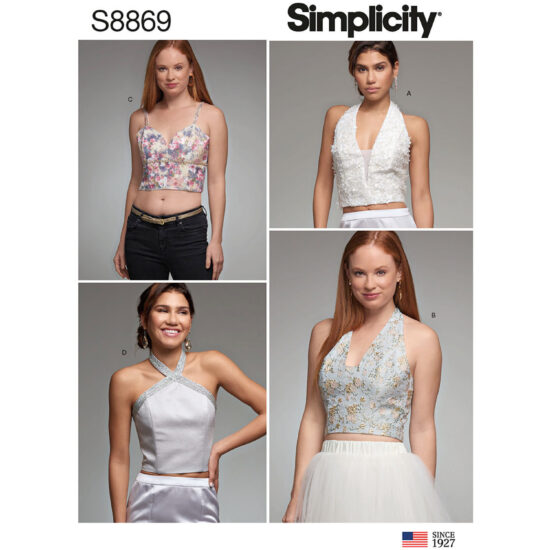 Simplicity 8869 Lined Top Sewing Pattern