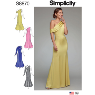 Simplicity 8870 Evening Prom Dress Sewing Pattern