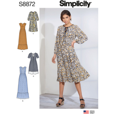 Simplicity Sewing Pattern 8872 Misses Pullover Dress