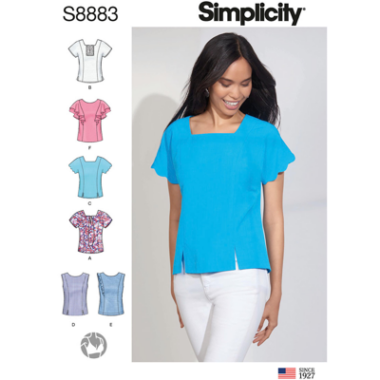 Simplicity Sewing Pattern S8883 Misses Tops