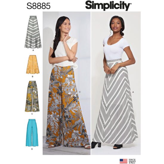 Simplicity Sewing Pattern S8885 Misses Skirt and Pants