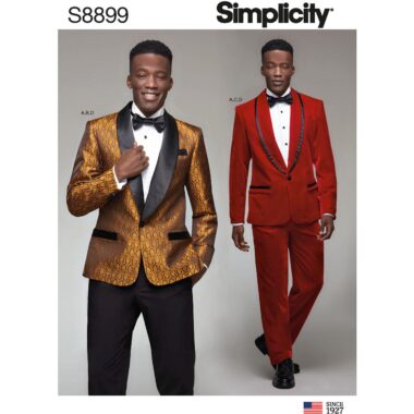 Simplicity Sewing Pattern S8899 Mens Tuxedo Jackets Pants and Bow Tie