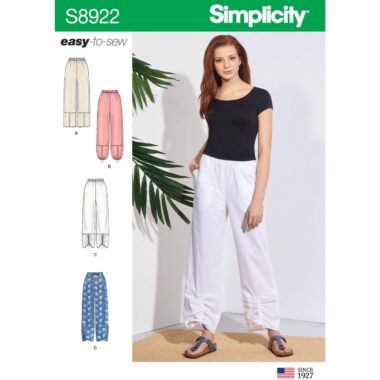 Simplicity Sewing Pattern S8922 Misses Pull-On Pants