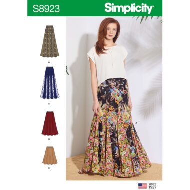 Simplicity Sewing Pattern S8923 Misses Pull-On Skirts