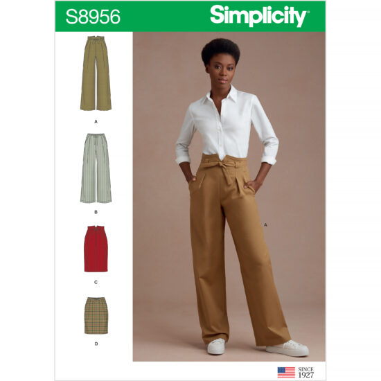 Simplicity Sewing Pattern S8956 Misses Pants and Skirts