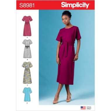 Simplicity Sewing Pattern S8981 Misses Front Tie Dresses