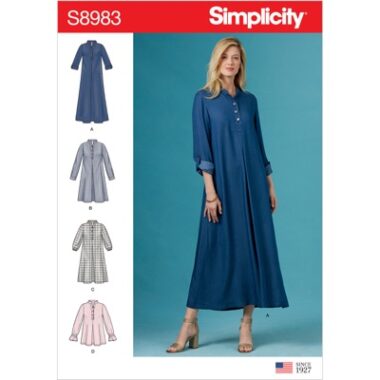 Simplicity Sewing Pattern S8983 Misses Dresses with Sleeve Variation