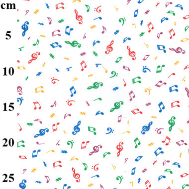 Multi Musical Notes Poly Cotton Fabric