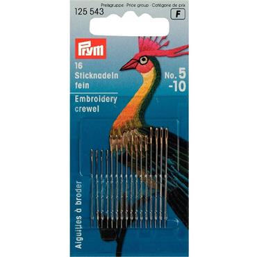 Prym Crewel needles, No. 5-10, assorted, silver-coloured/gold-coloured