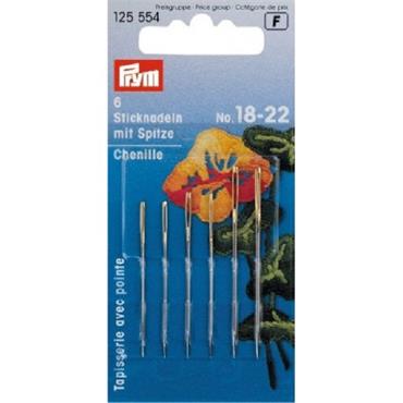 Prym Embroidery Needles with Point No 18-22  assorted