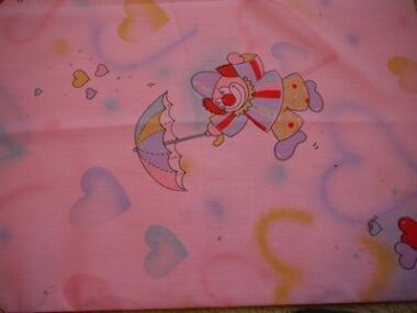 Pink Clowns Fabric