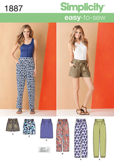 S8655  Simplicity Sewing Pattern Misses' High-Waisted Pants and