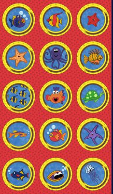 Under The Sea Circles Fabric Quilt