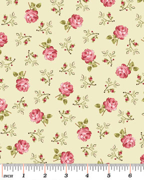 Rosemount Roses E Vine Quilting Fabric Benartex