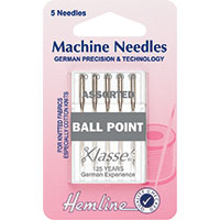 Hemline Ball Point Sewing Machine Needles Mixed