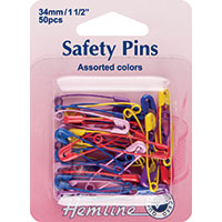 Coloured Assorted Safety Pins
