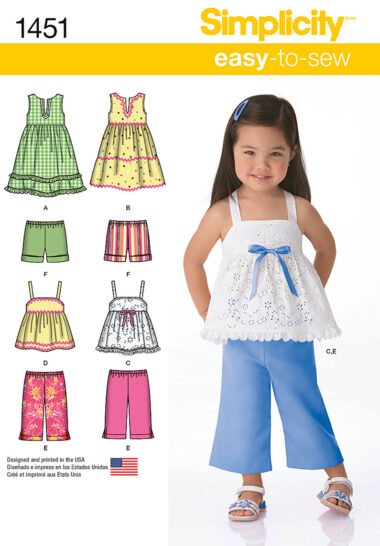 Simplicity Pattern 8621 Child's and Girls' Dress, Top, Pants and Camisole –  Remnant House Fabric