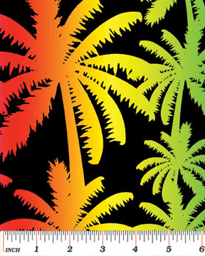 Surfs Up Rainbow Palm Benartex