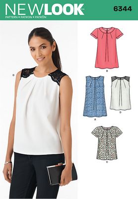 New Look 6344 Tops Sewing Pattern