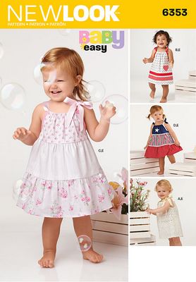 New Look 6353 Baby Dress Sewing Pattern