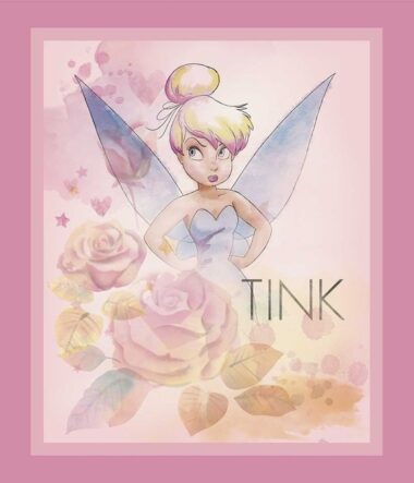 Tinker bell Pink Fabric Panel