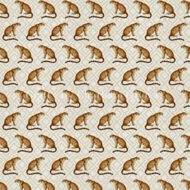 Cheetah Safari Linen Style Canvas Fabric