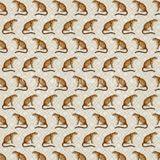 Cheetah Safari Linen Style Canvas Fabric
