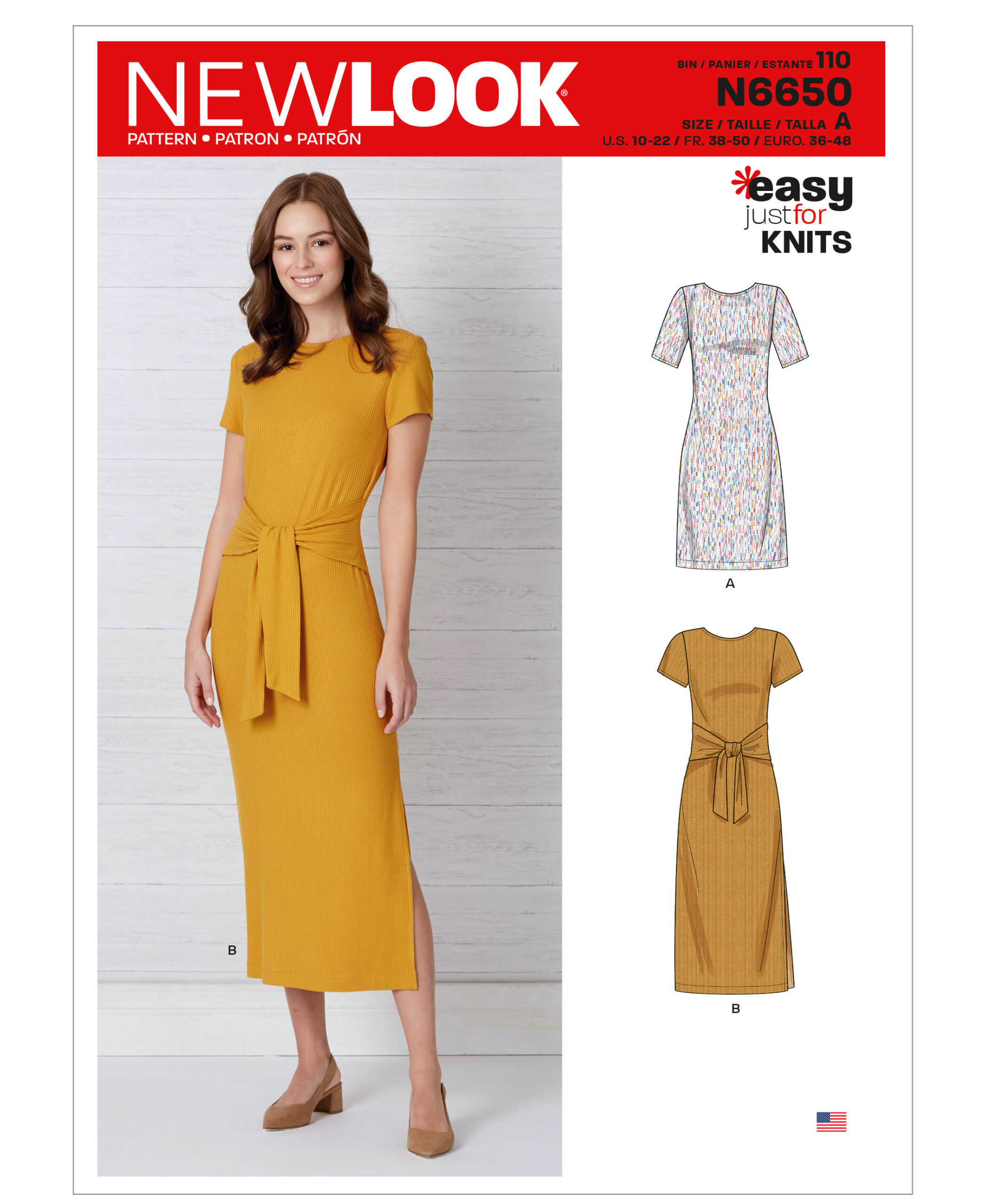 New Look 6679 Misses' Knee Length Dress With Sleeve Variations